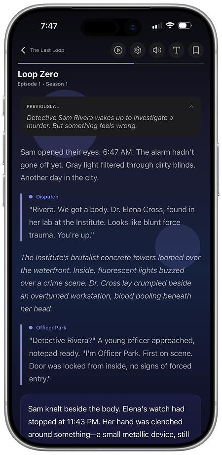 FableLoop app screen