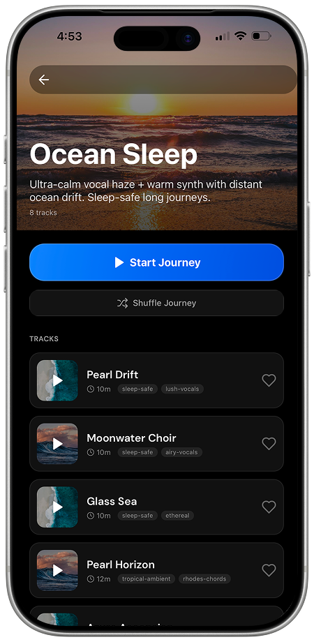 Island Vault app screen